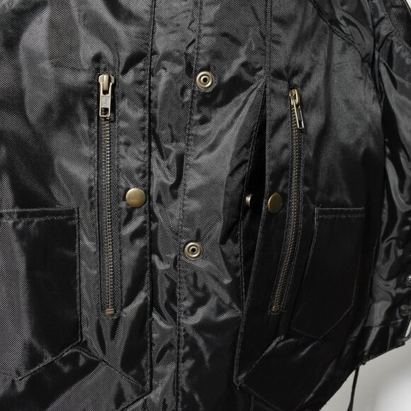 Xelement Black Leather Motorcycle Vest With Side Laces 10 Pocket Mens Size 3XL - Picture 10 of 12